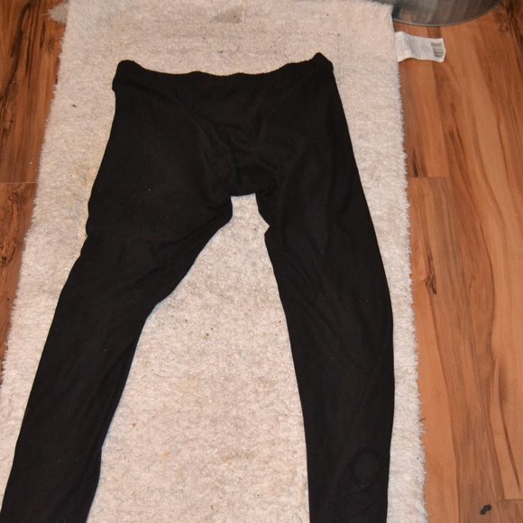 No Boundaries Pants - No Boundry Size M Black Leggings with X detailing at thee bottom of the Leg,